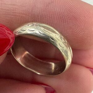 14K heavy white gold band